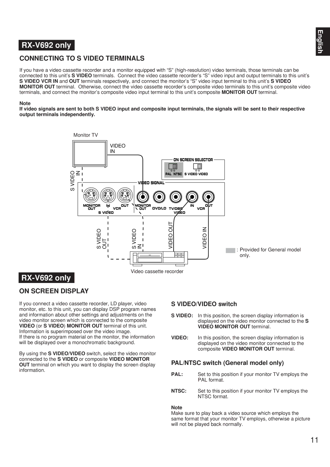 Yamaha RX-V692 RX-V592 owner manual RX-V692 only 