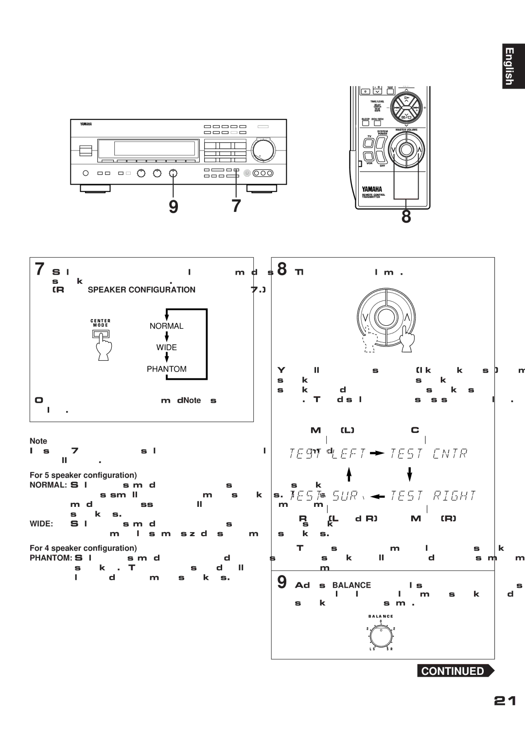 Yamaha RX-V692 RX-V592 owner manual For 5 speaker configuration, For 4 speaker configuration 