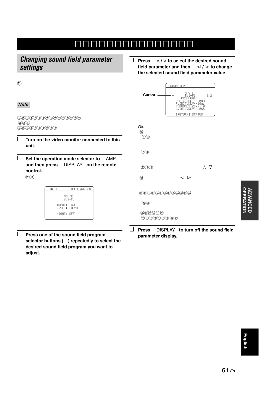 Yamaha RX-V861 owner manual Advanced sound configurations, Settings, 61 En 