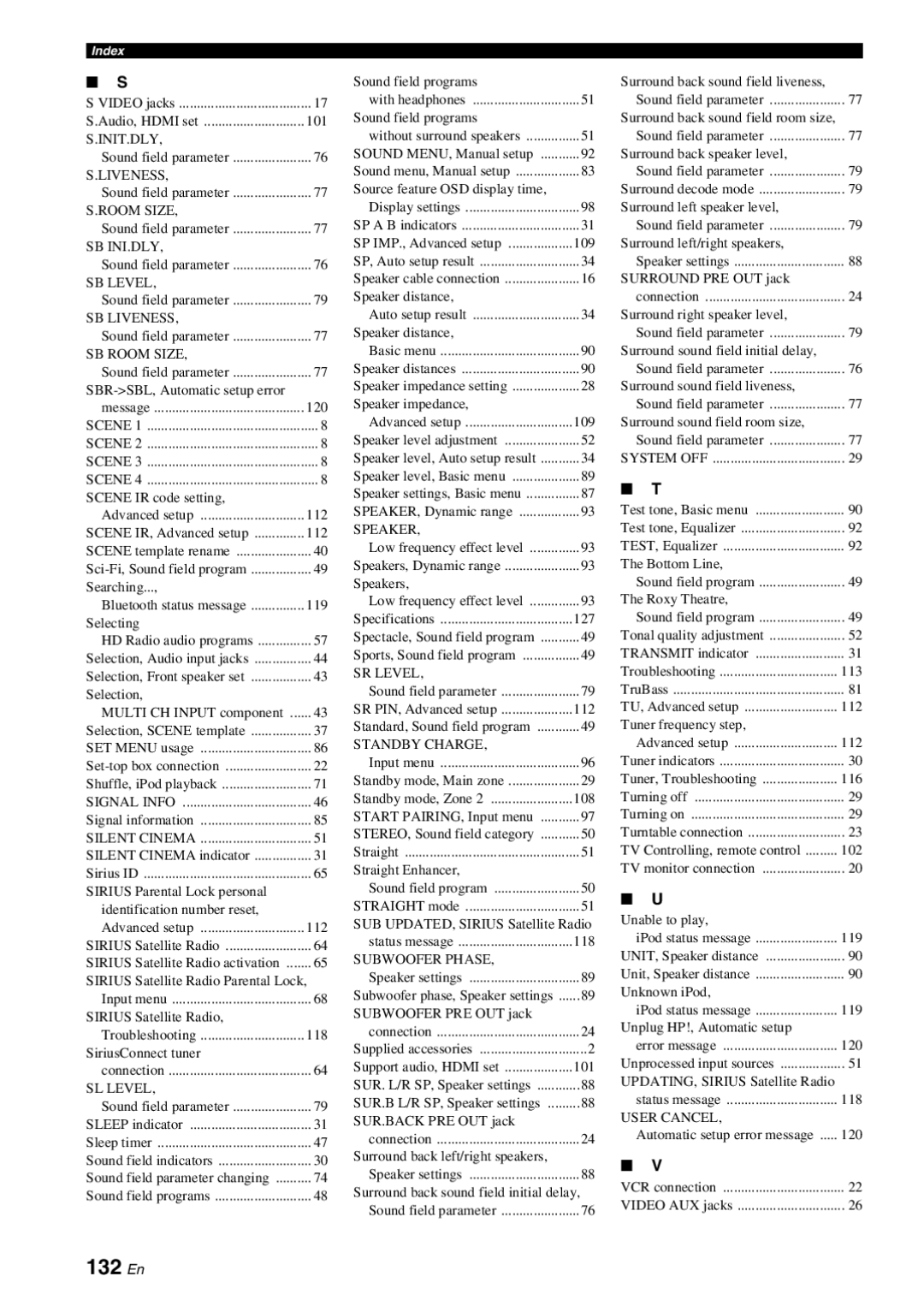 Yamaha RX-V863 owner manual 132 En 