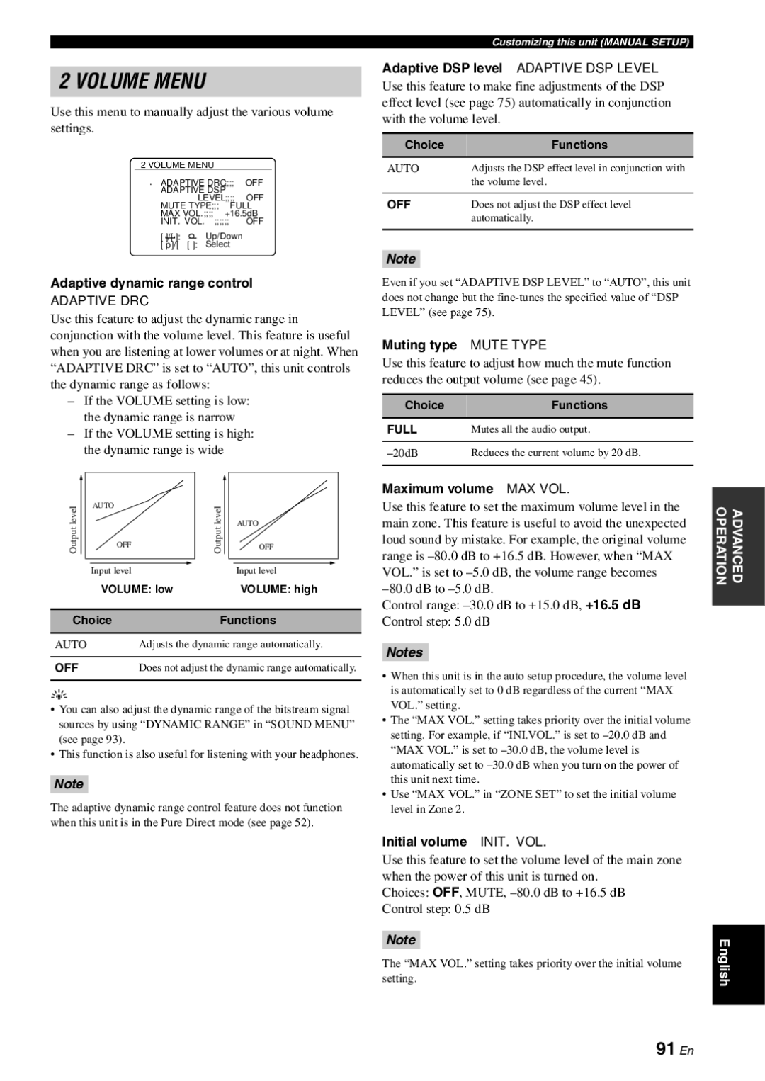 Yamaha RX-V863 owner manual 91 En 