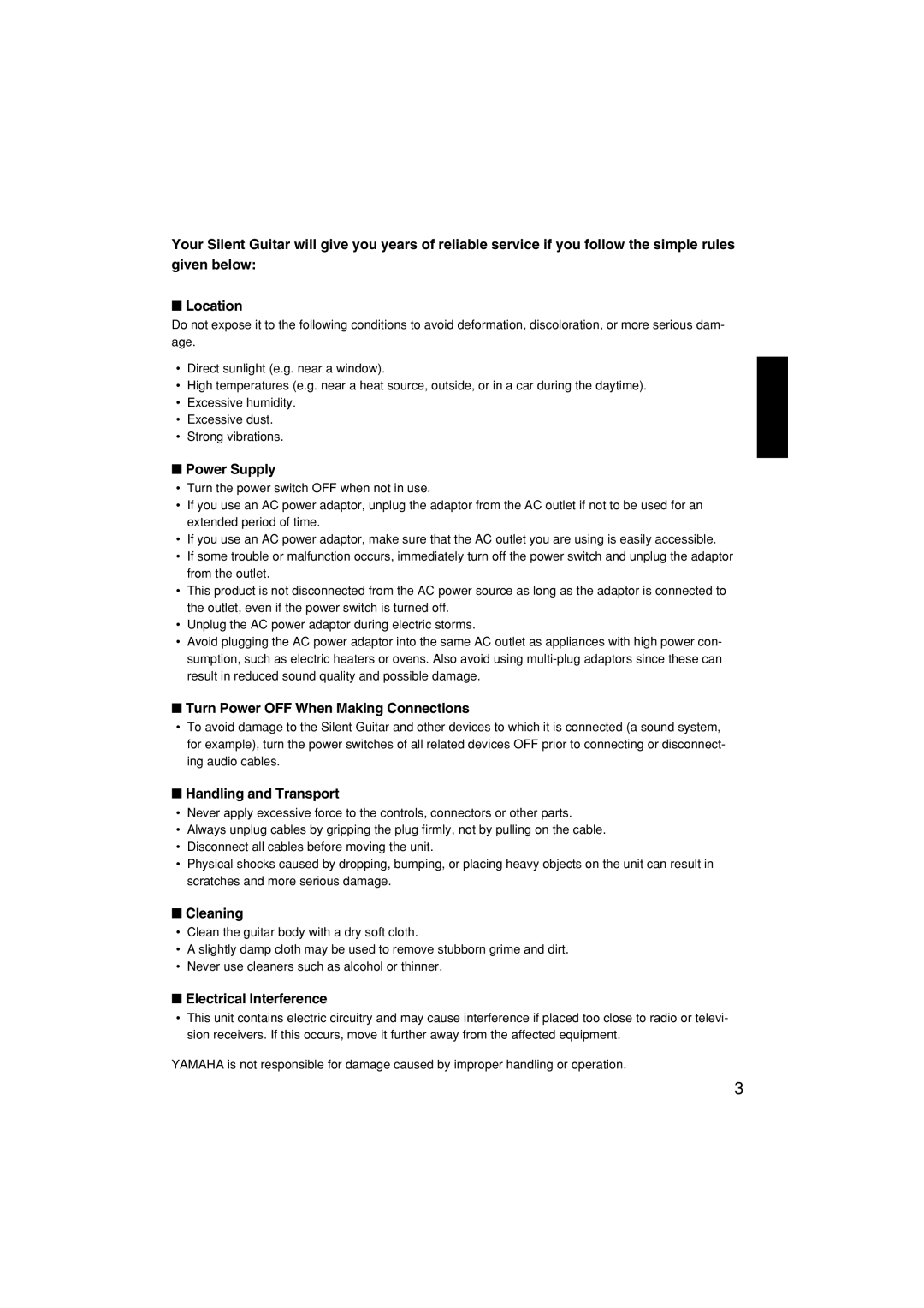 Yamaha SLG-120NW owner manual Turn Power OFF When Making Connections 