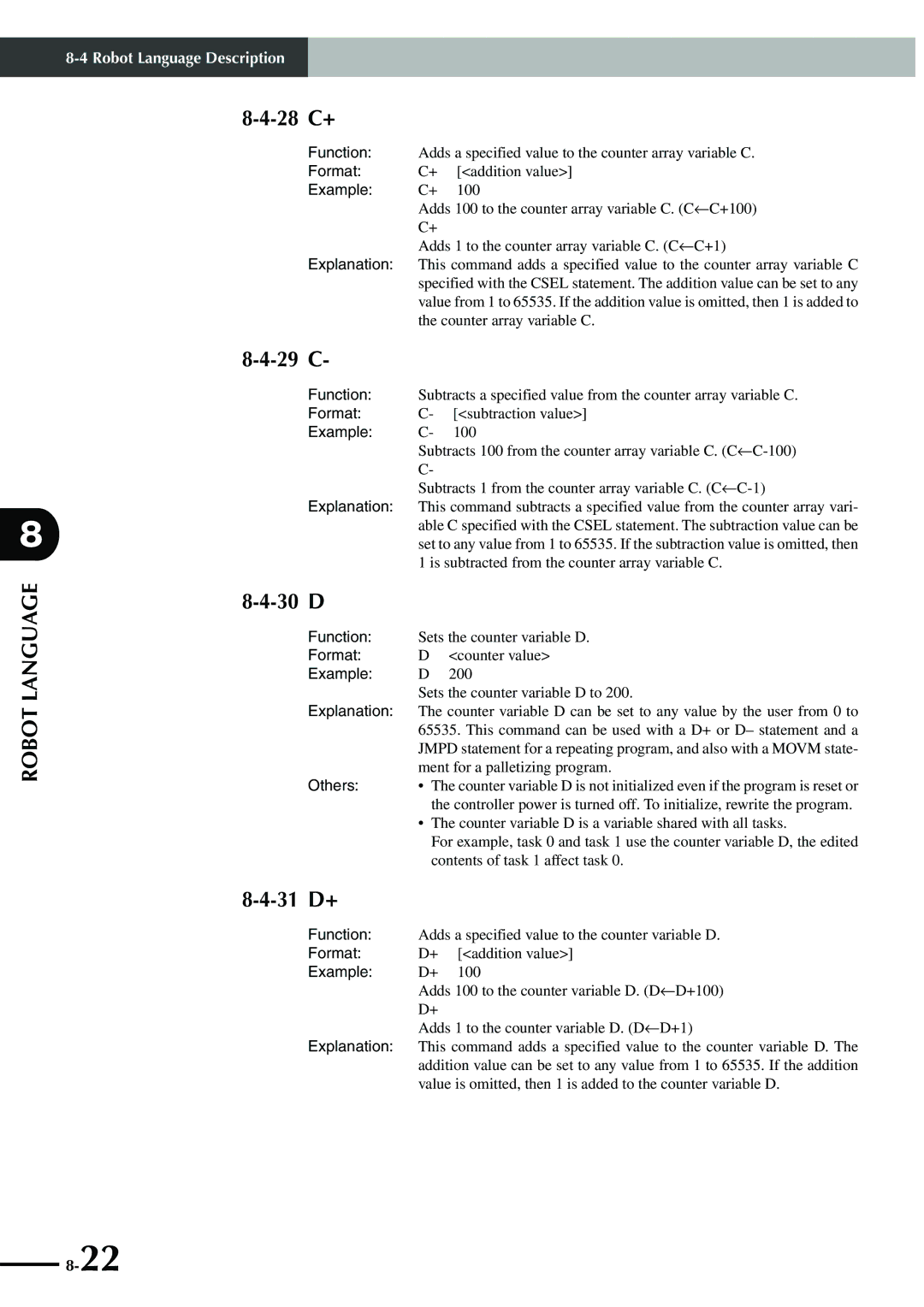 Yamaha SRCP manual 28 C+, 29 C, 30 D, 31 D+ 