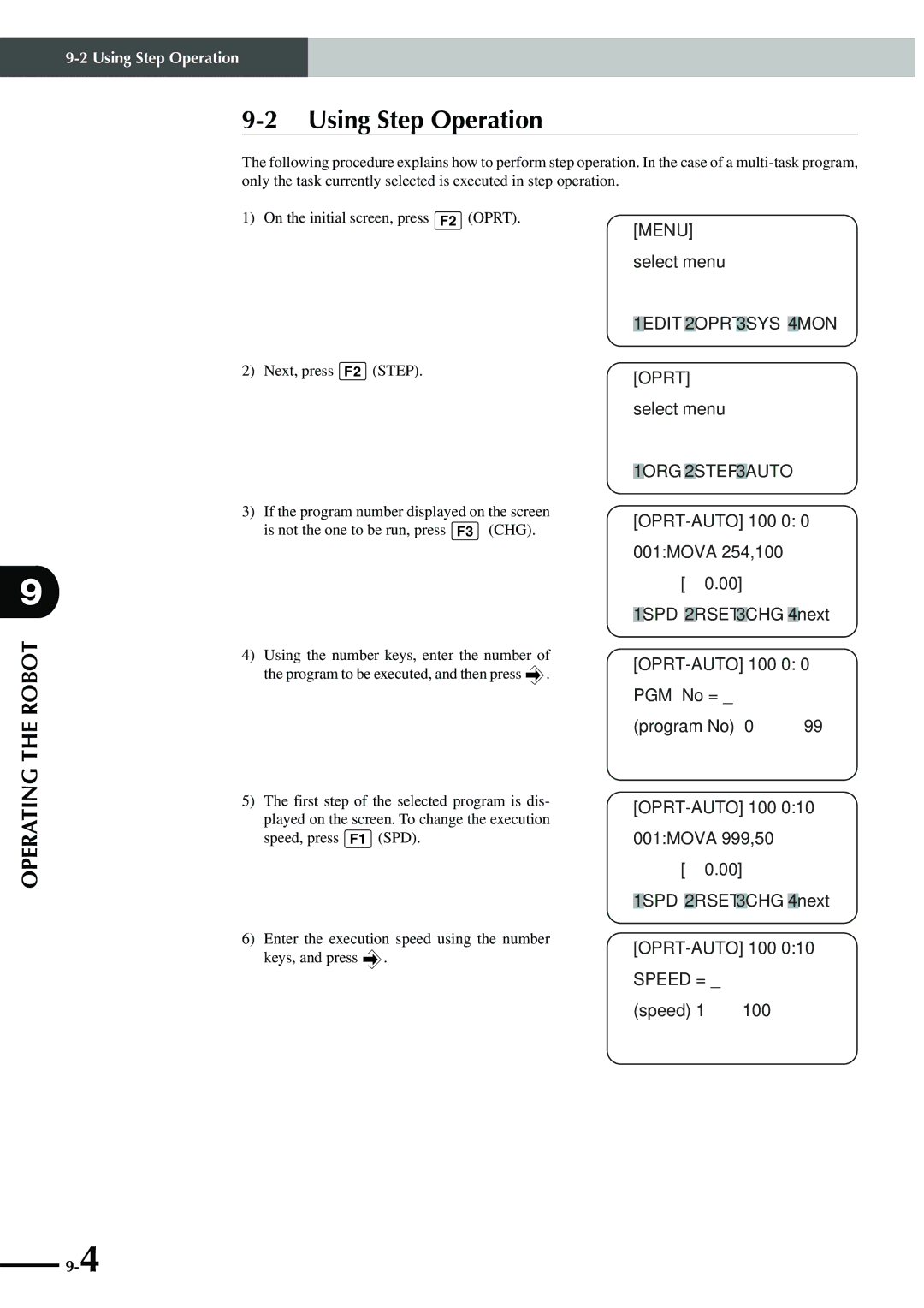 Yamaha SRCP manual Using Step Operation 