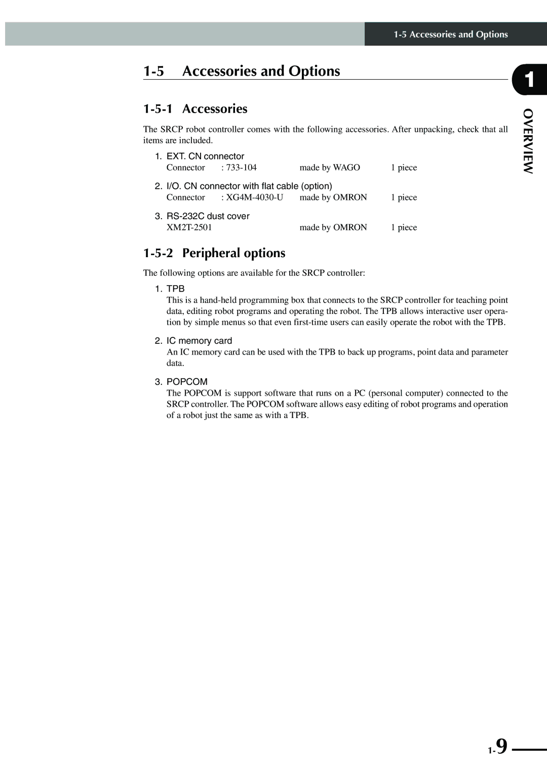 Yamaha SRCP manual Accessories and Options, Peripheral options 