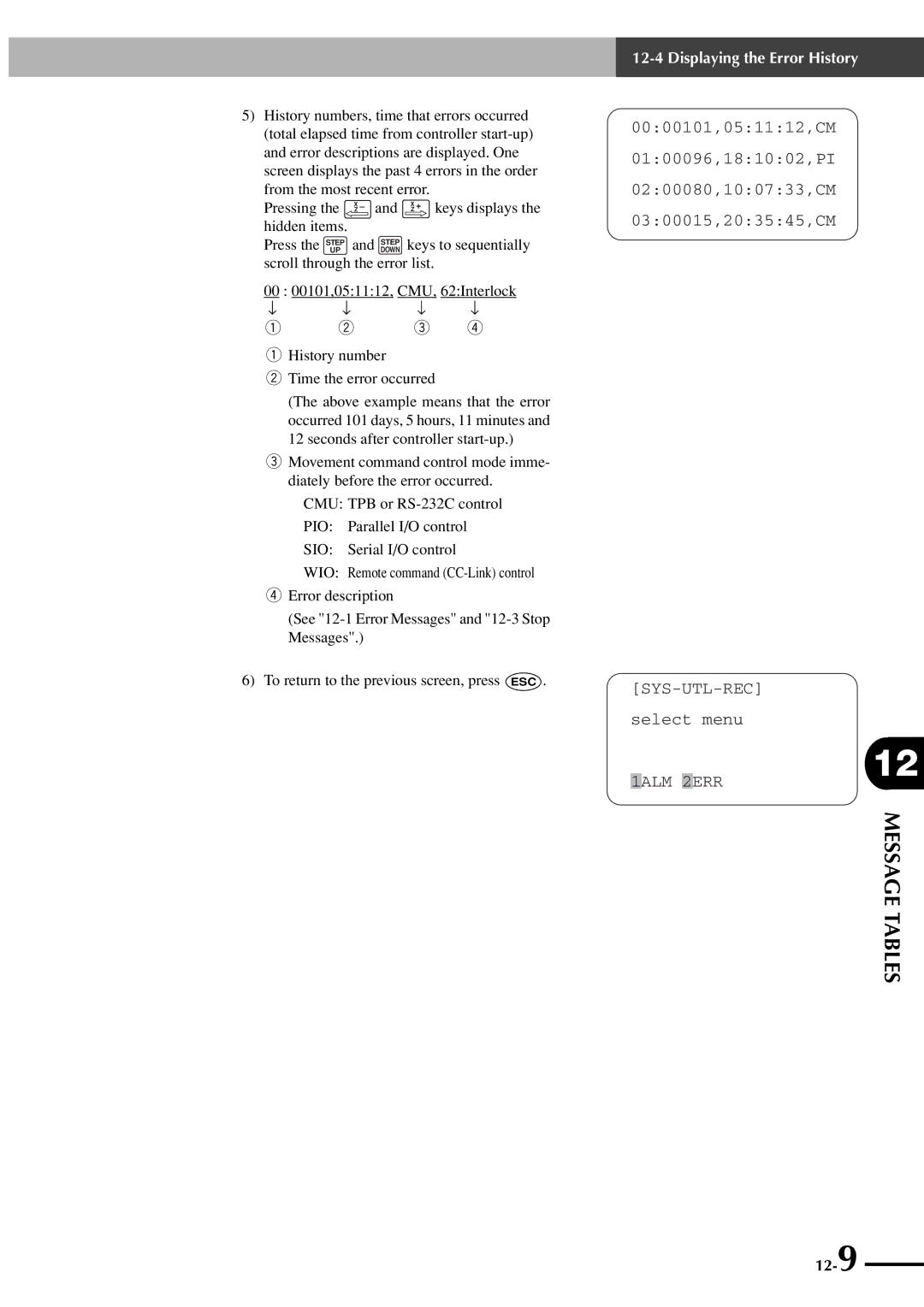 Yamaha SRCP manual 1ALM 2ERR 