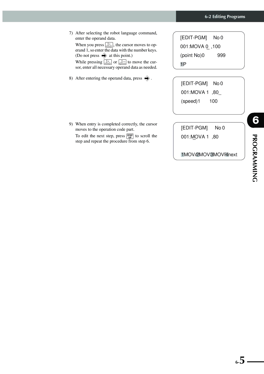 Yamaha SRCP manual 001MOVA 100 Point No0→999 