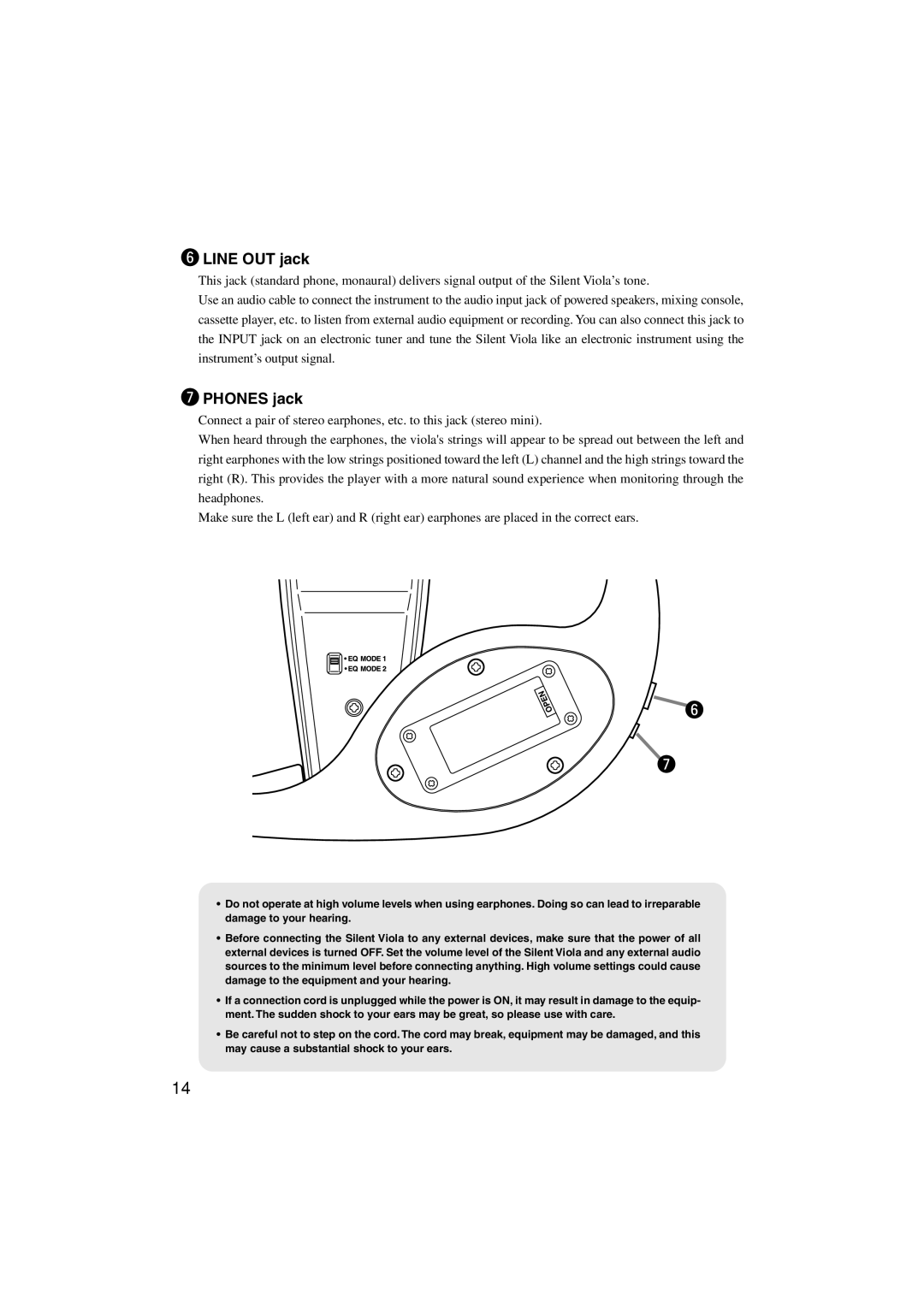 Yamaha SVV-200 owner manual Line OUT jack, Phones jack 