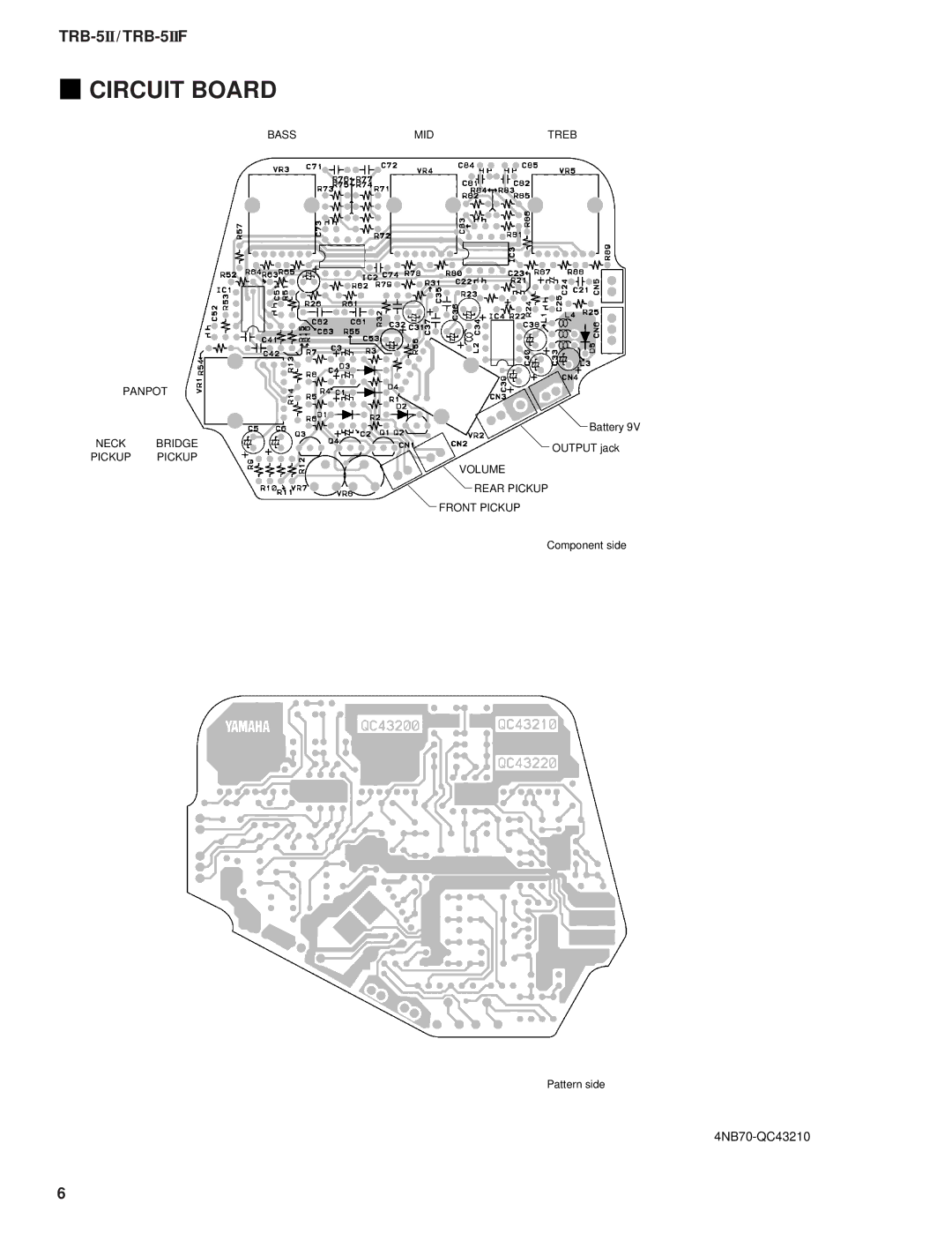 Yamaha TRB-5IIF service manual Circuit Board 