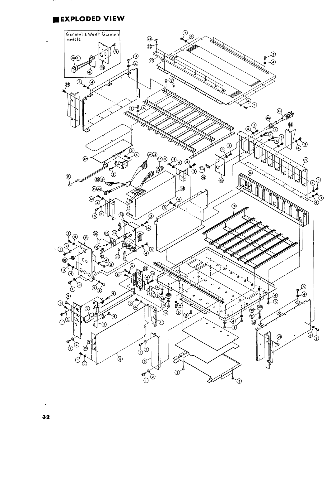 Yamaha TX816, TX216 dimensions 