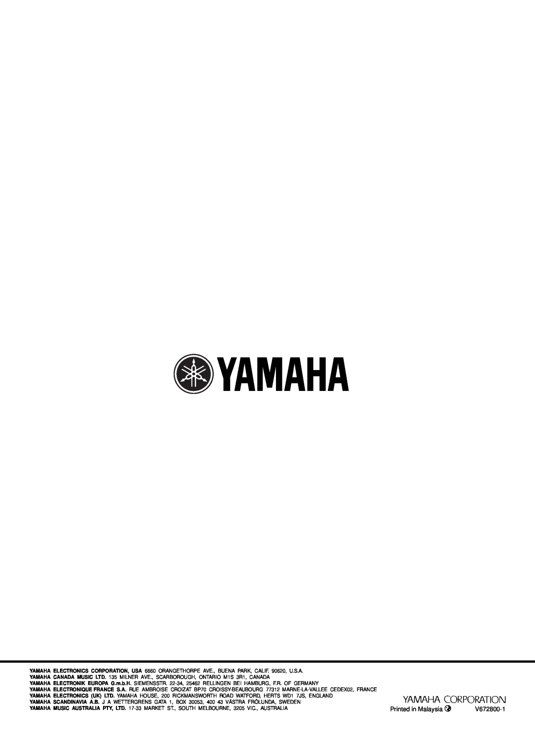 Yamaha VS-10 owner manual V672800-1 