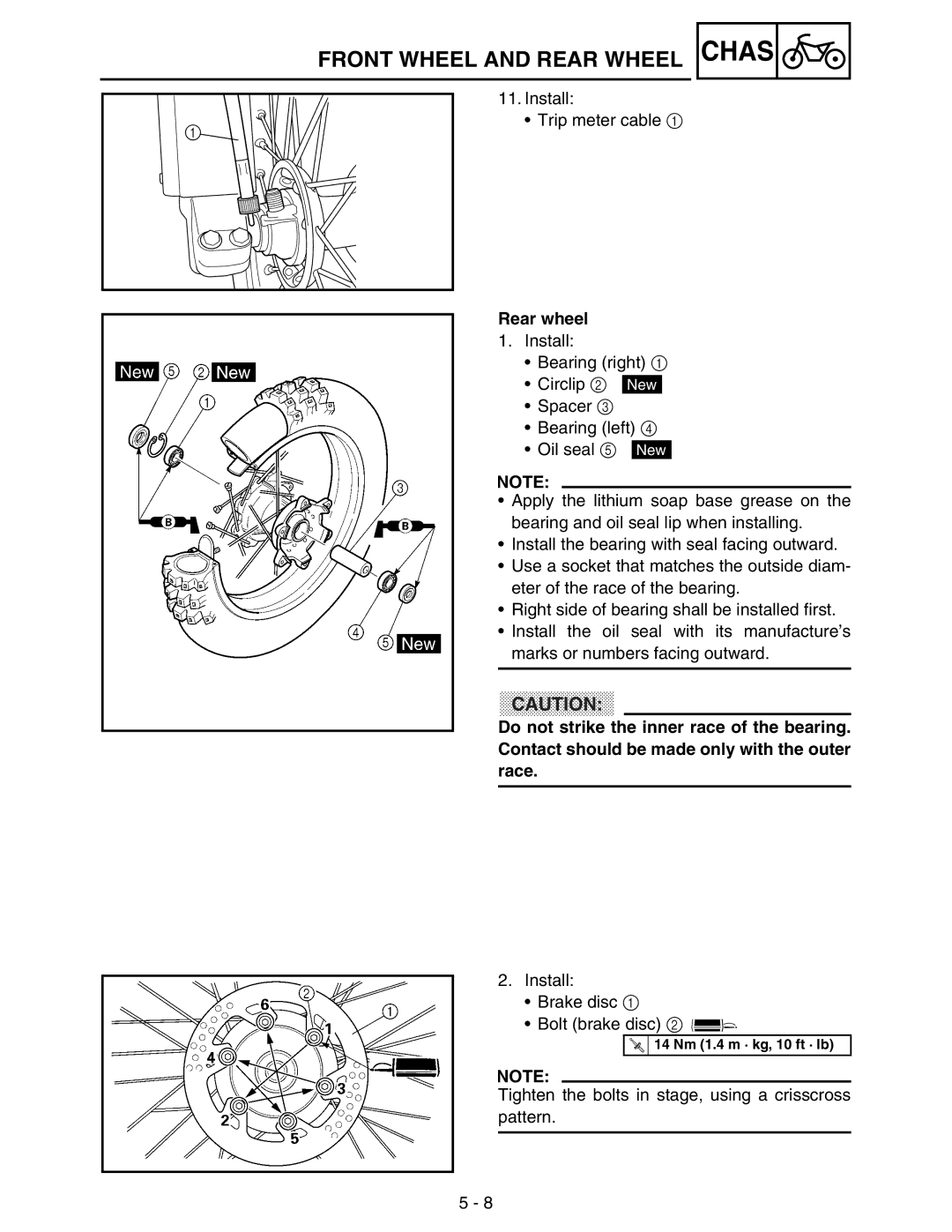 Yamaha WR250FM service manual Install Trip meter cable 