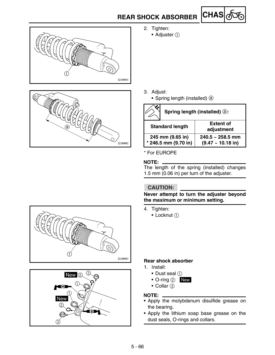 Yamaha WR250FM service manual Tighten Adjuster Spring length installed a 