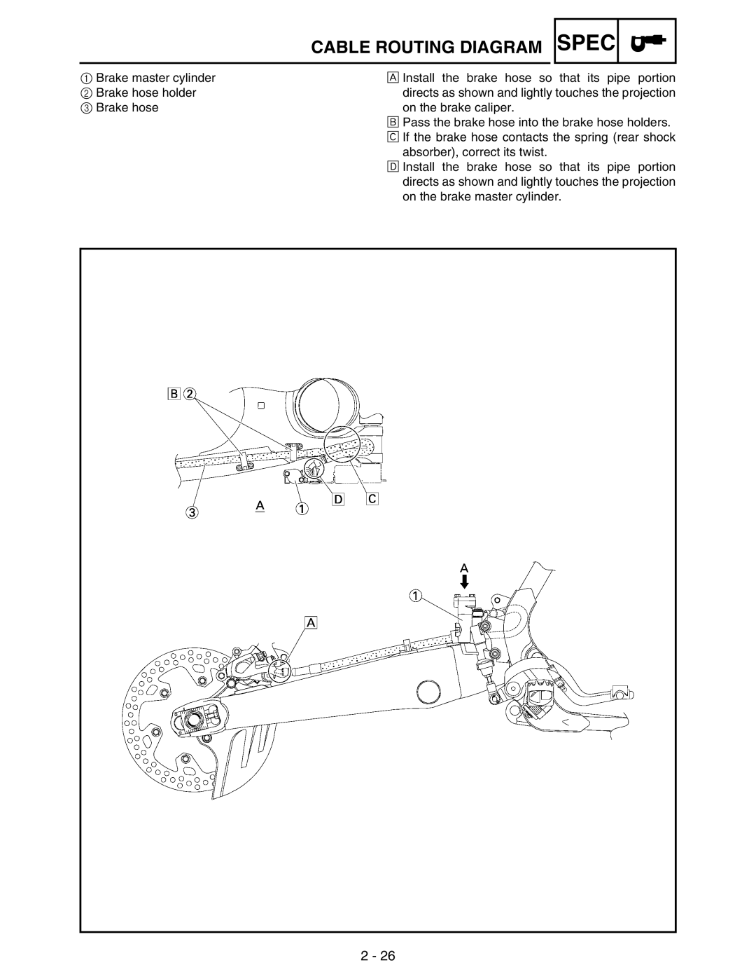 Yamaha WR250FM service manual Spec 