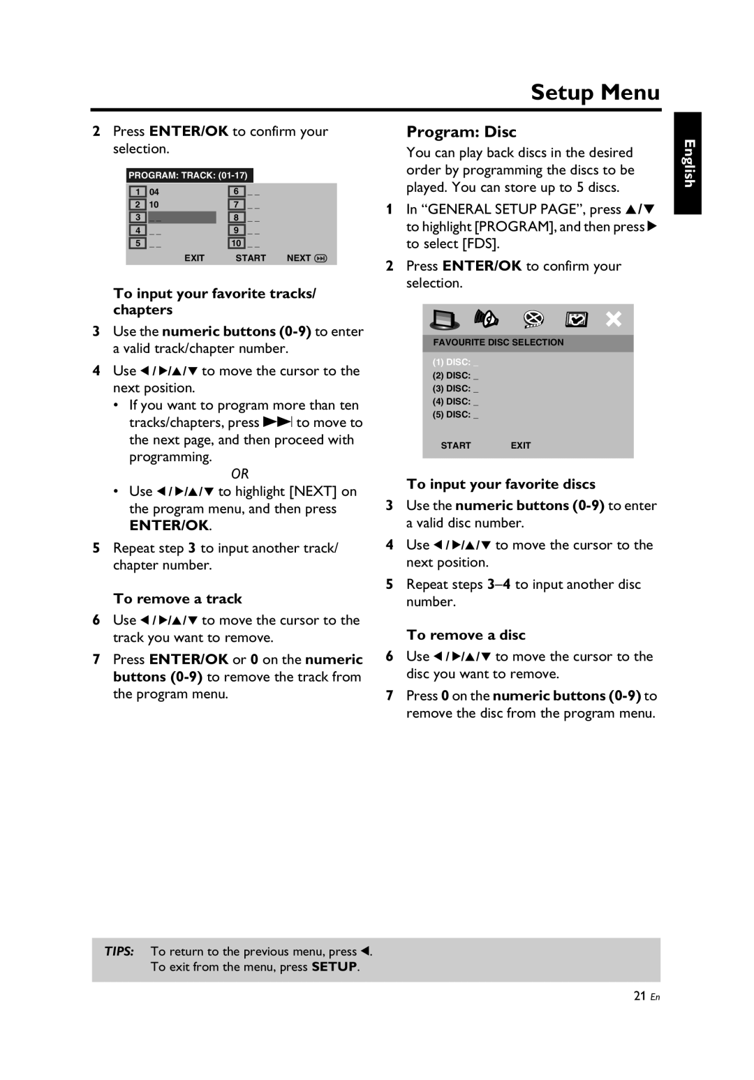 Yamaha DV-C6860, Yamaha DVD Changer owner manual Program Disc, To remove a track, To remove a disc 