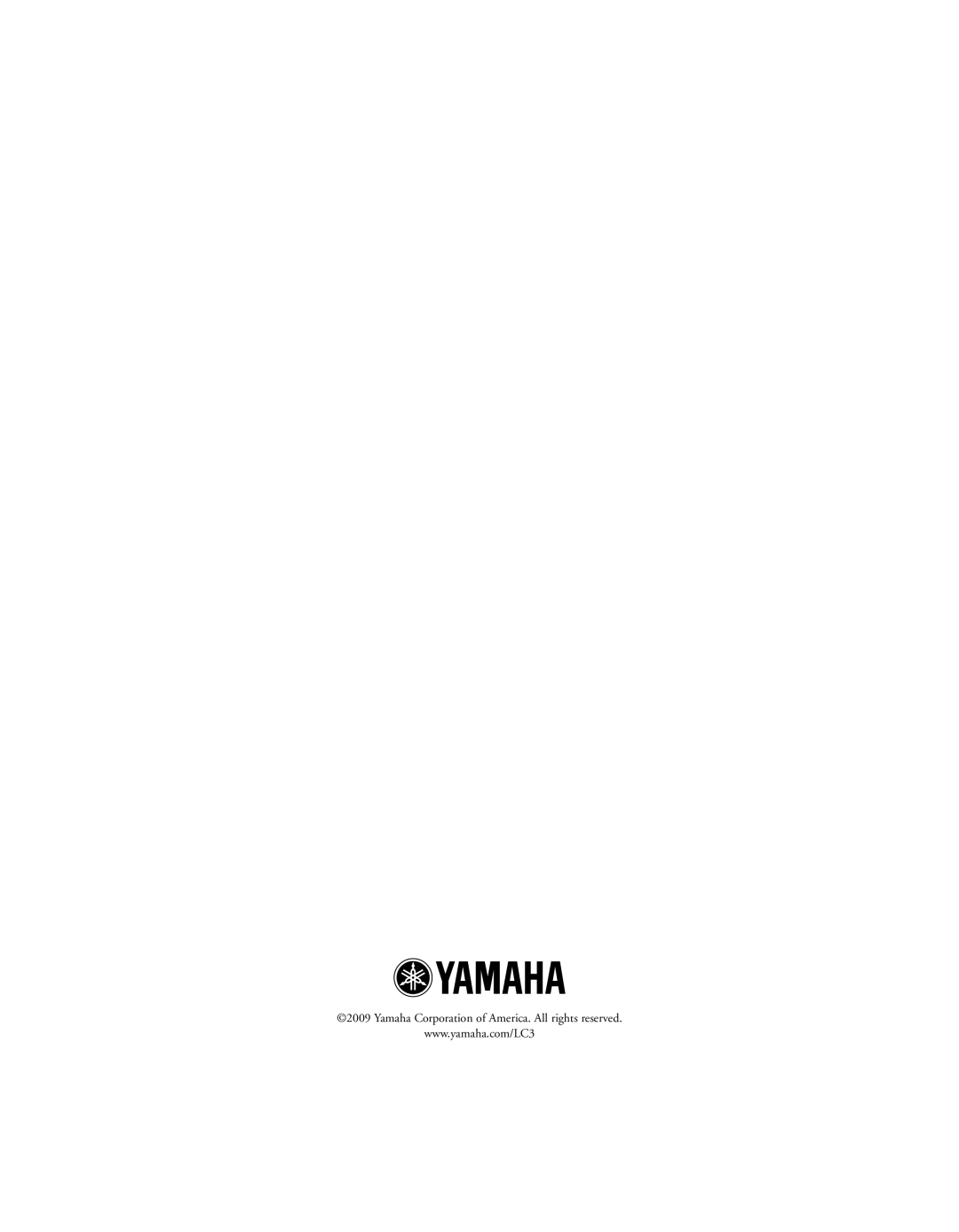 Yamaha Yamaha Music Lab, LC3 manual Yamaha Corporation of America. All rights reserved 