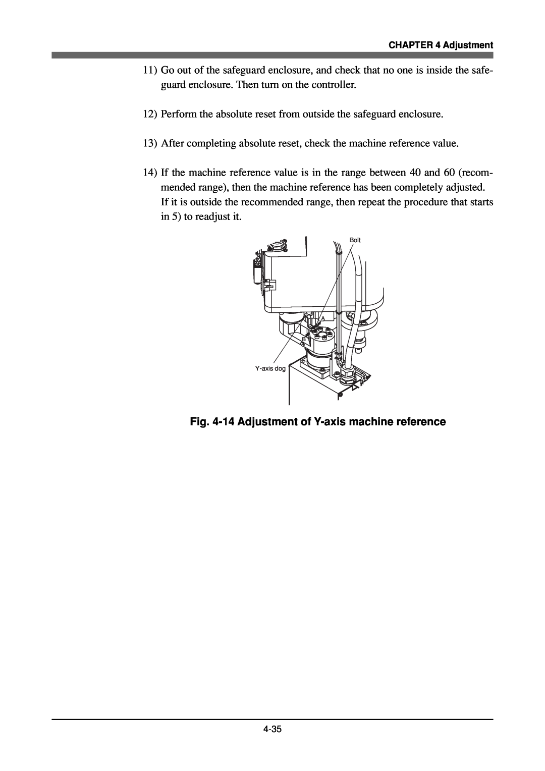 Yamaha YK120X, YK180X owner manual 14 Adjustment of Y-axis machine reference 