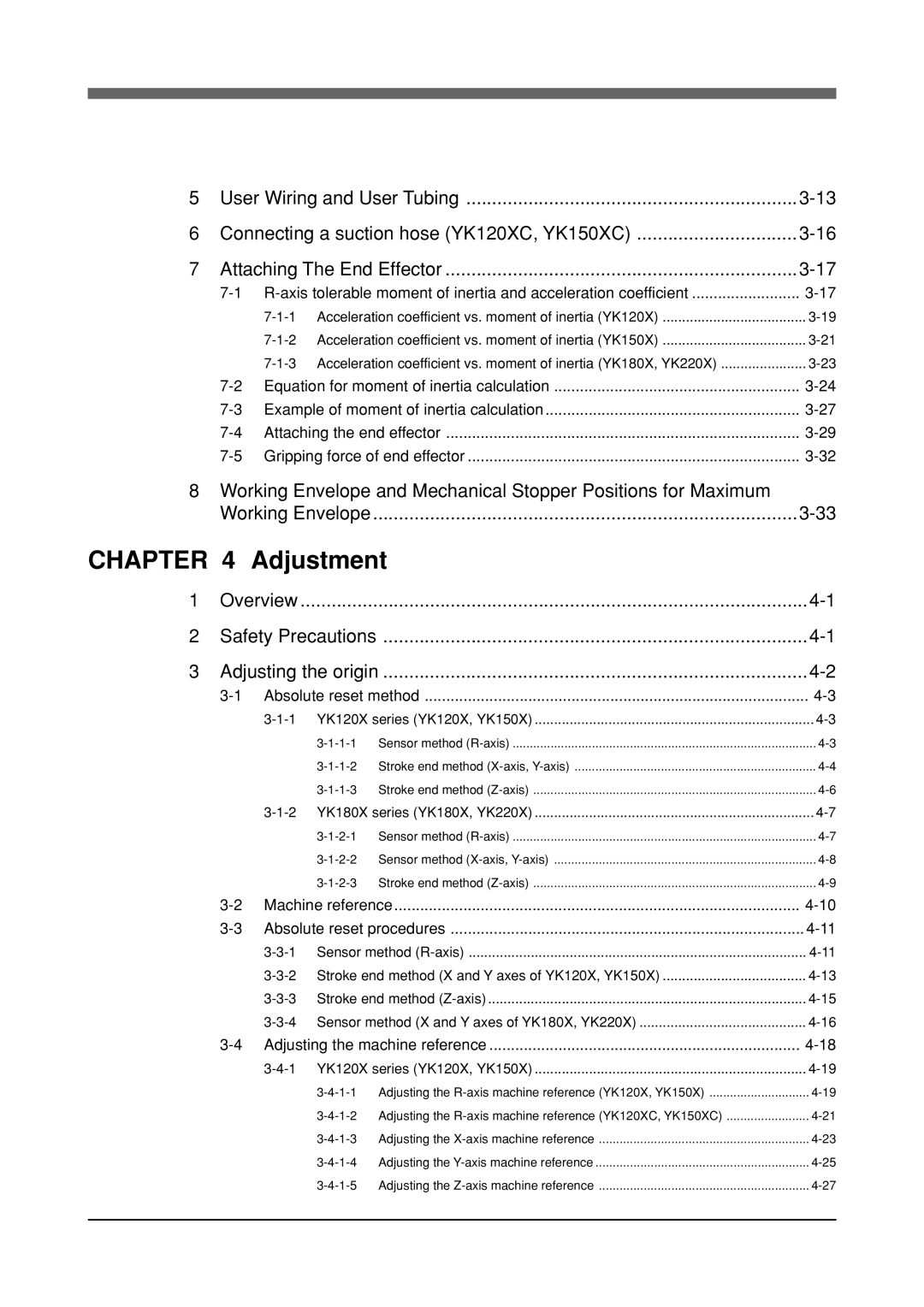 Yamaha YK180X, YK120X owner manual Adjustment 