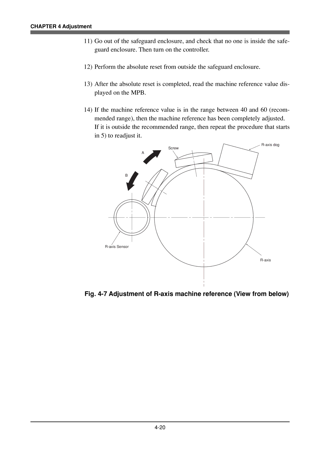 Yamaha YK180X, YK120X owner manual Adjustment of R-axis machine reference View from below 