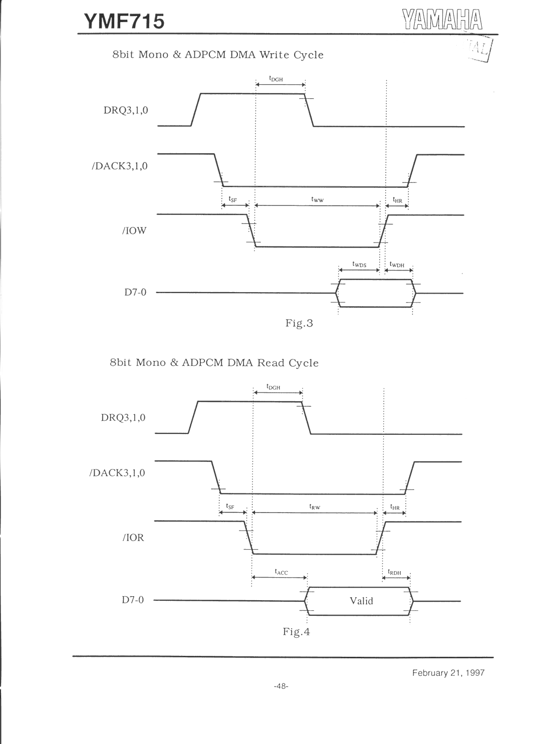 Yamaha YMF715 manual 