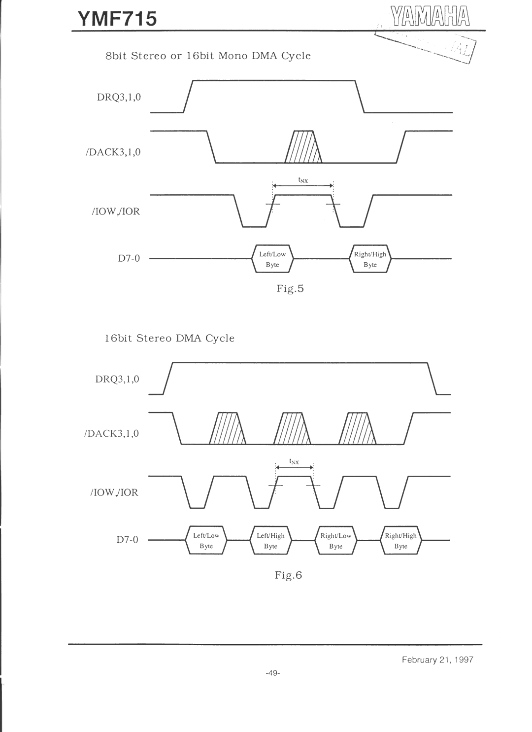 Yamaha YMF715 manual 