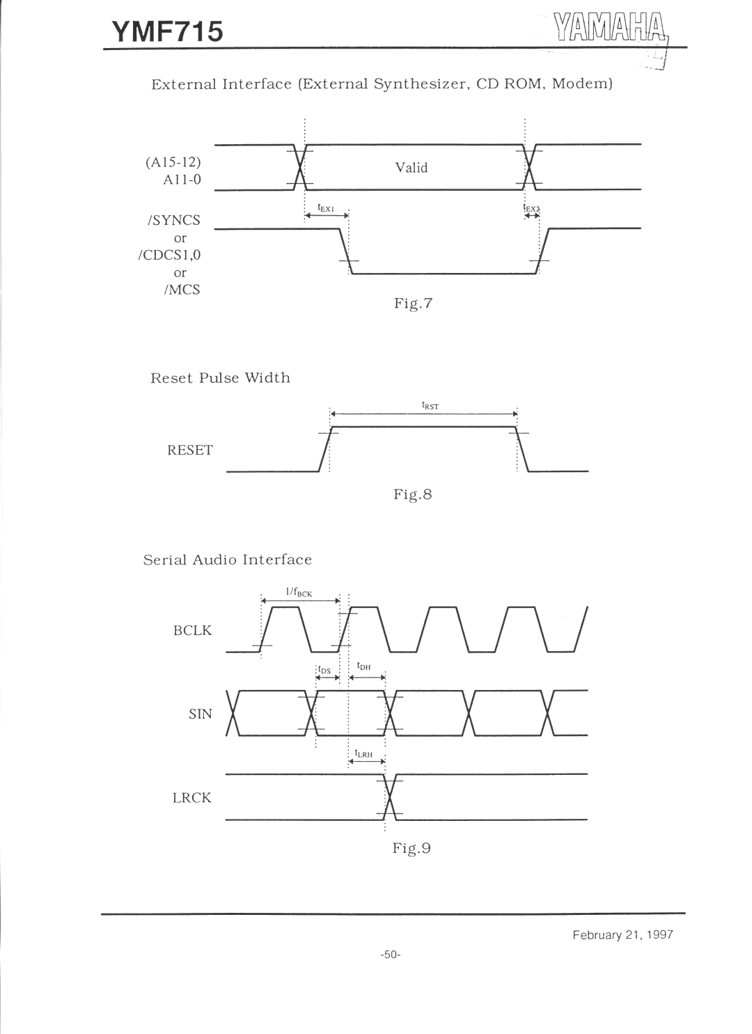 Yamaha YMF715 manual 