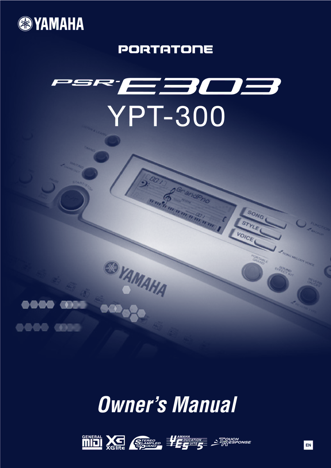 Yamaha PSR-E303, YPT-300 owner manual 