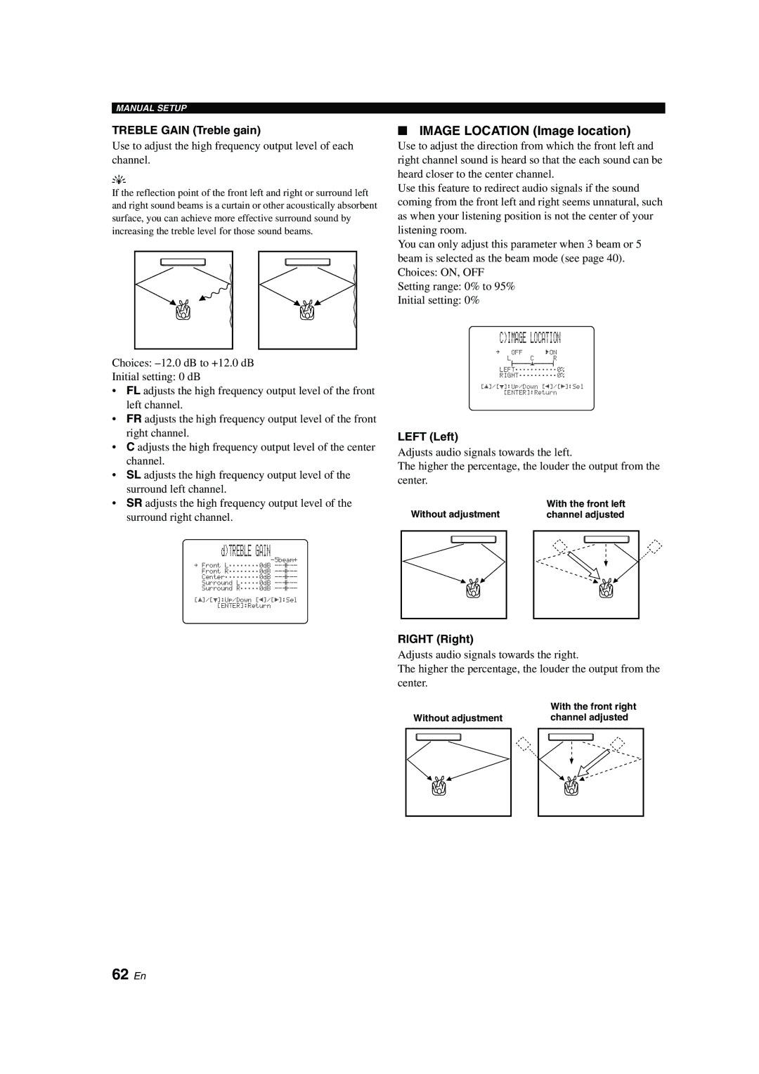 Yamaha YSP-900 owner manual Cimage Location, 62 En, Image Location Image location 