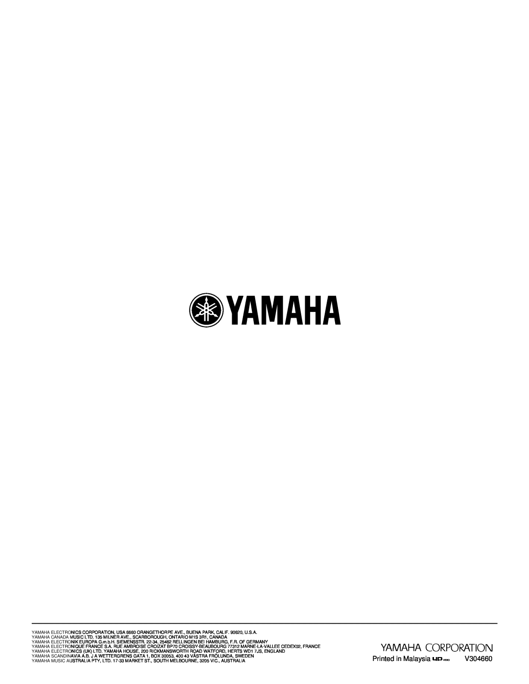 Yamaha YST-SW160/90 owner manual V304660 