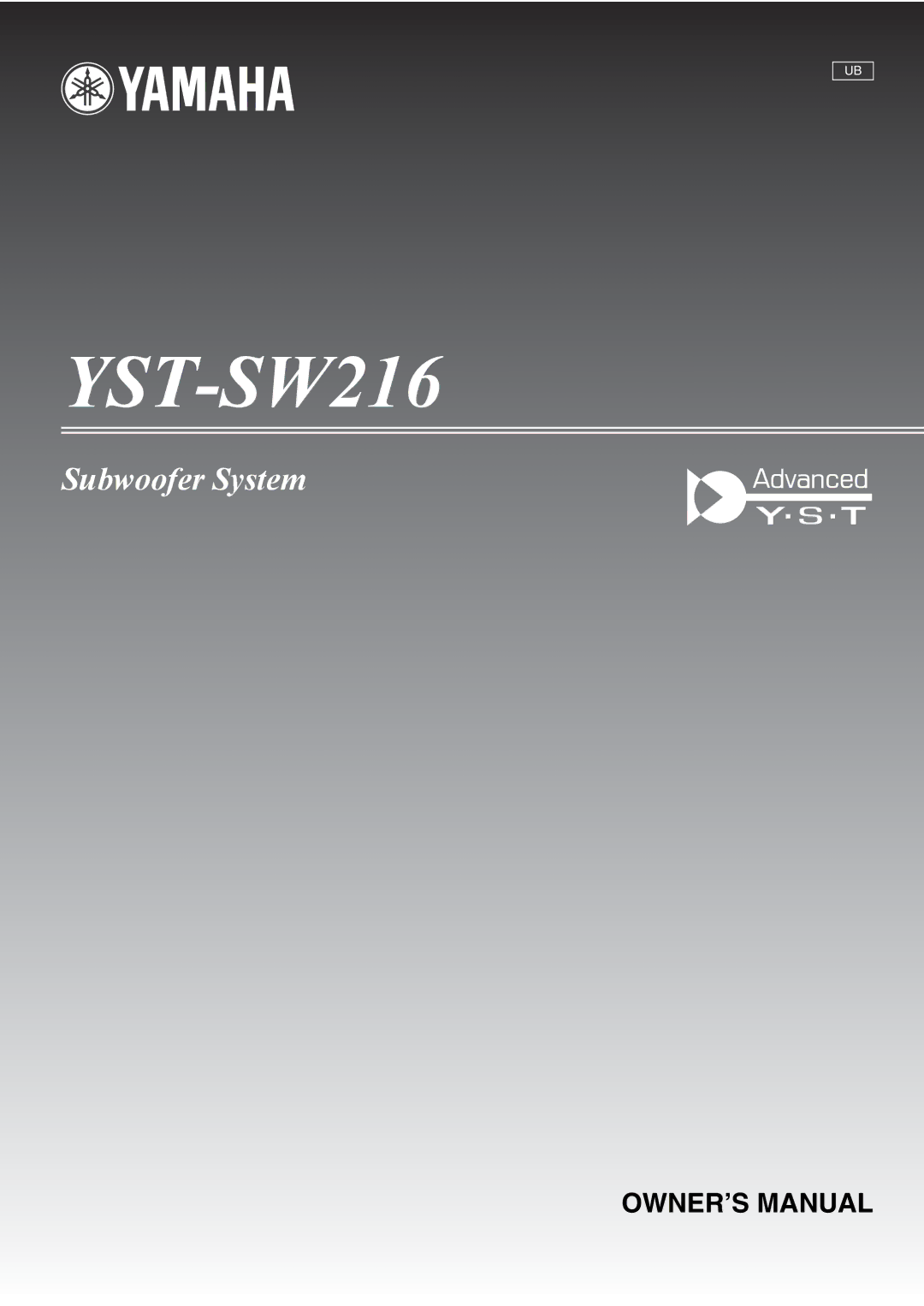 Yamaha YSTSW216BL owner manual YST-SW216 