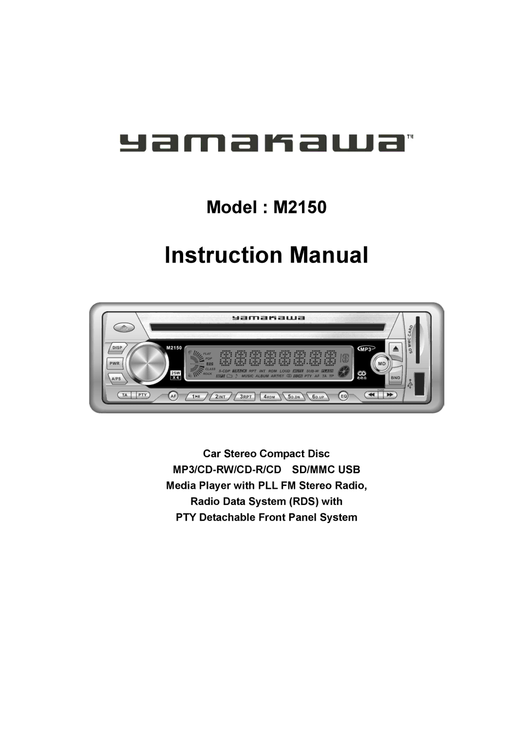 Yamakawa manual Model M2150 