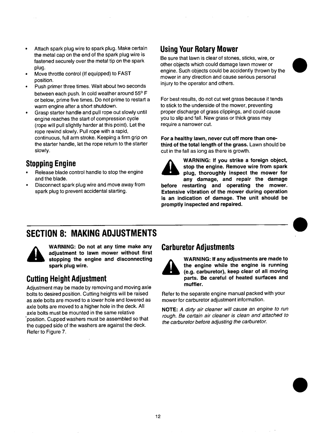 Yard Machines 060 Series manual 