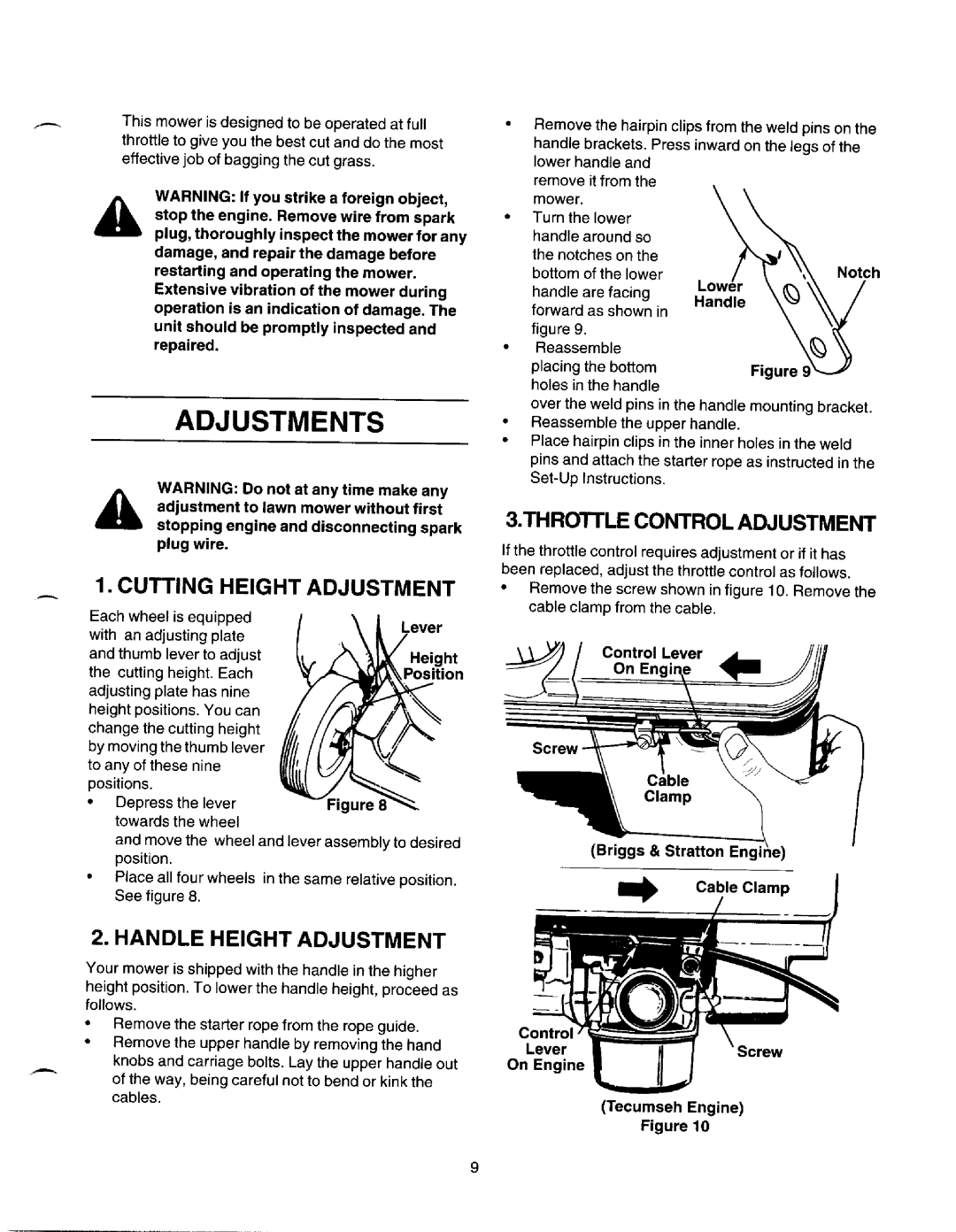 Yard Machines 080, 099 manual 