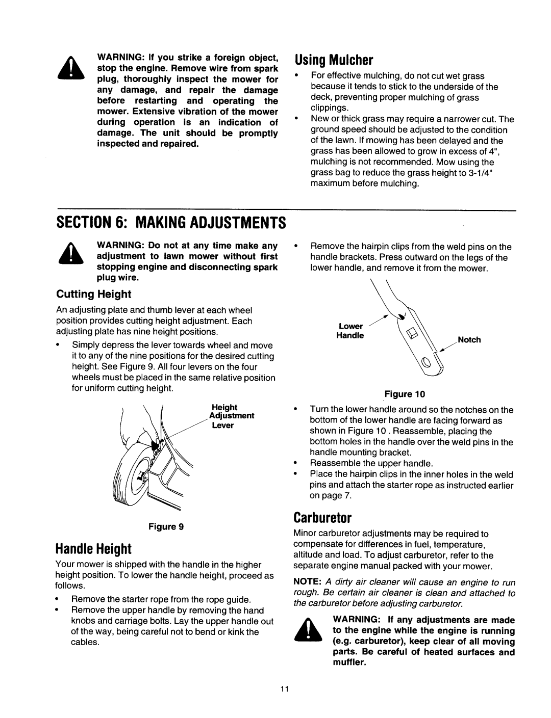 Yard Machines 11A-418 manual 