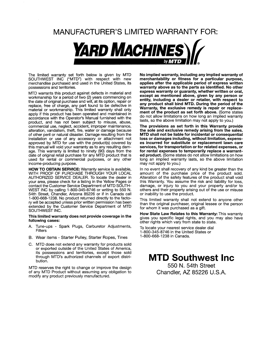 Yard Machines 120R000, 21A manual 