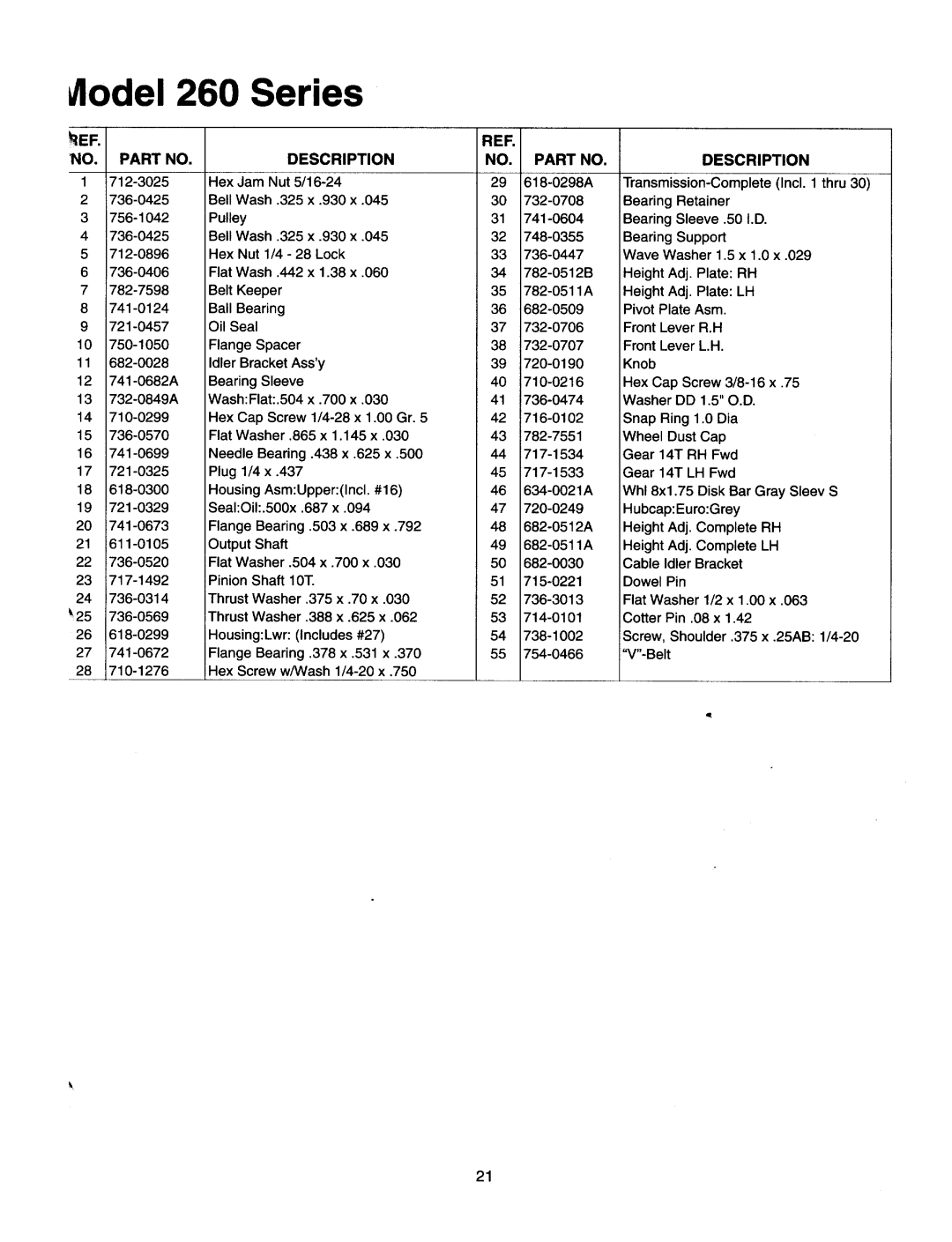 Yard Machines 260 manual 