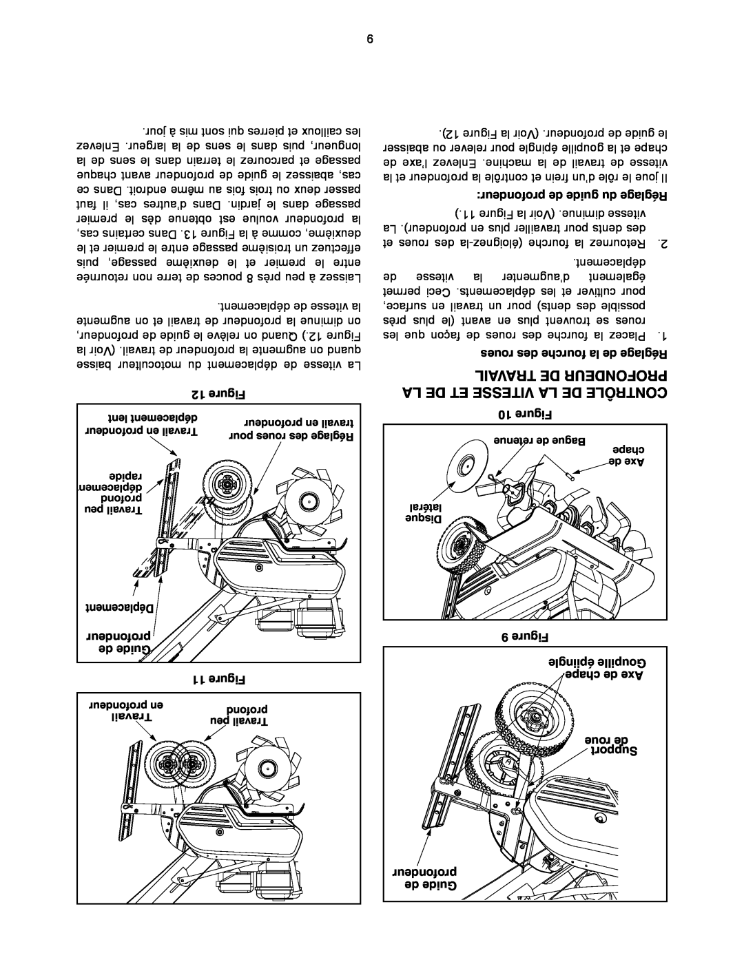 Yard Machines 300 manual Travail De Profondeur, La De Et Vitesse La De Contrôle 