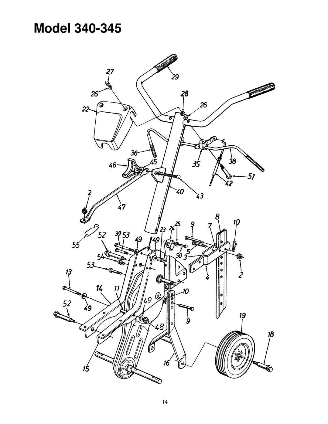 Yard Machines 340 Thru 390 manual Model 