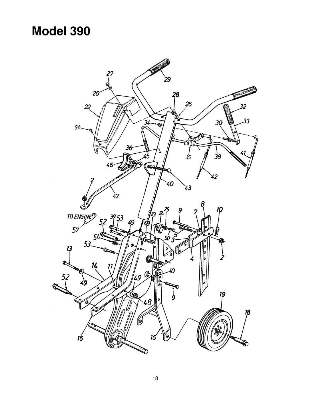 Yard Machines 340 Thru 390 manual Model 