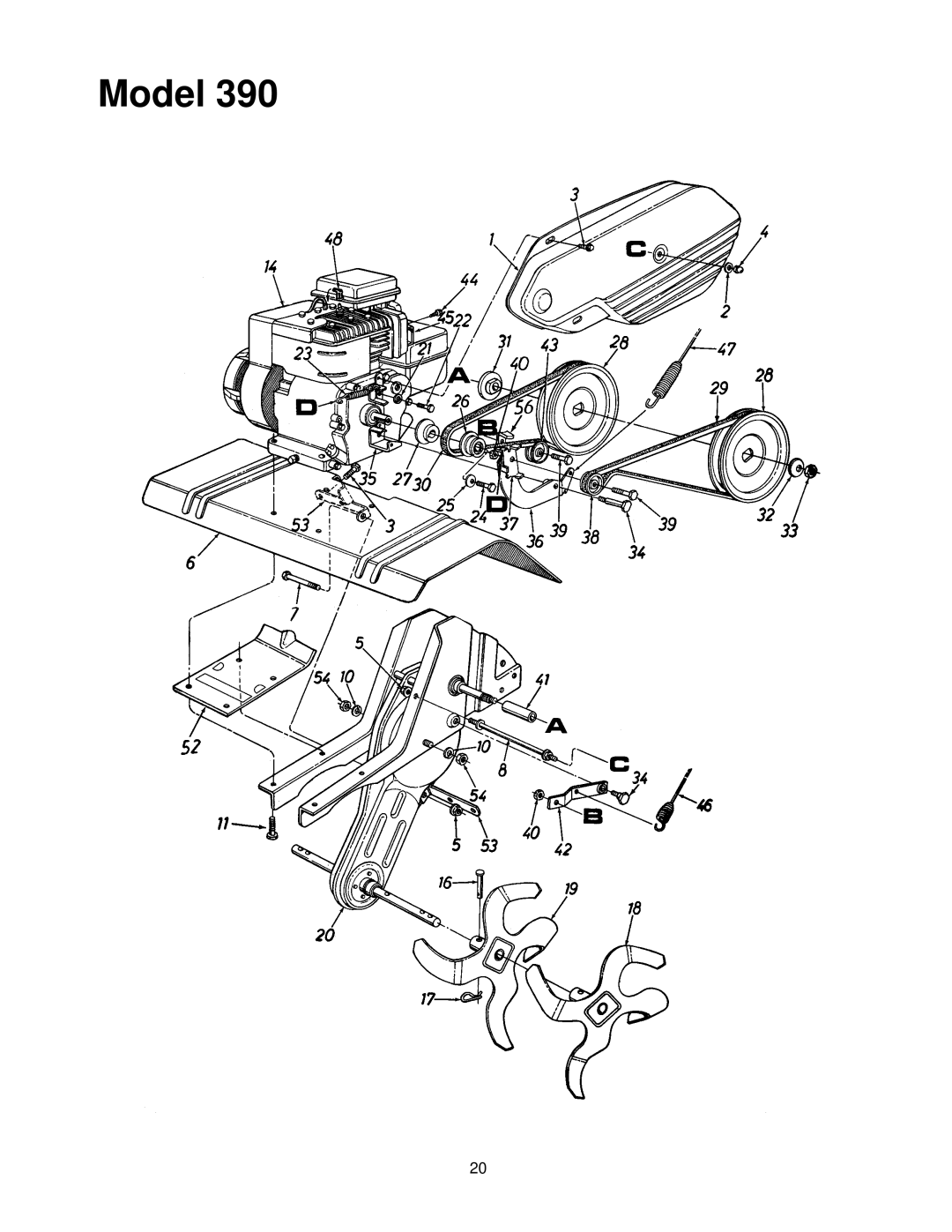 Yard Machines 340 Thru 390 manual Model 