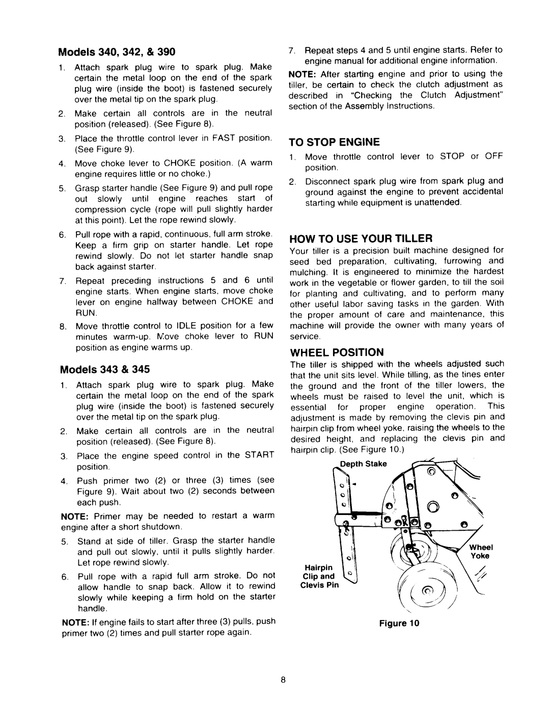 Yard Machines 340 manual 