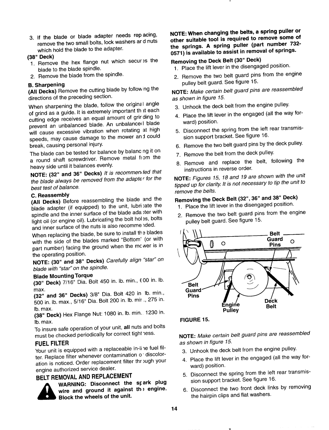 Yard Machines 400 manual 