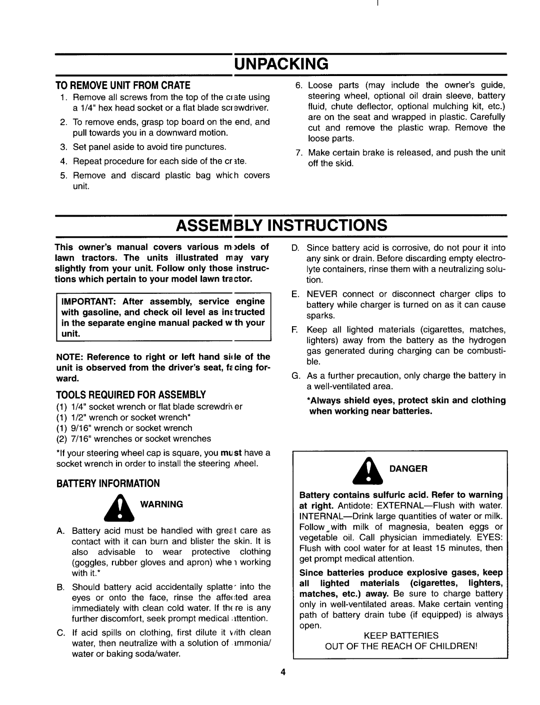 Yard Machines 400 manual 