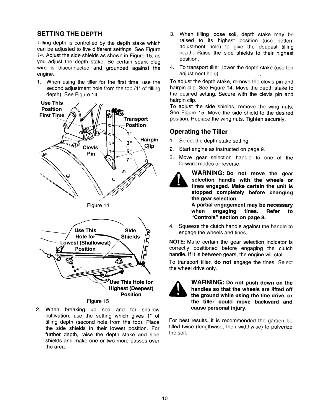 Yard Machines 410-422 manual 