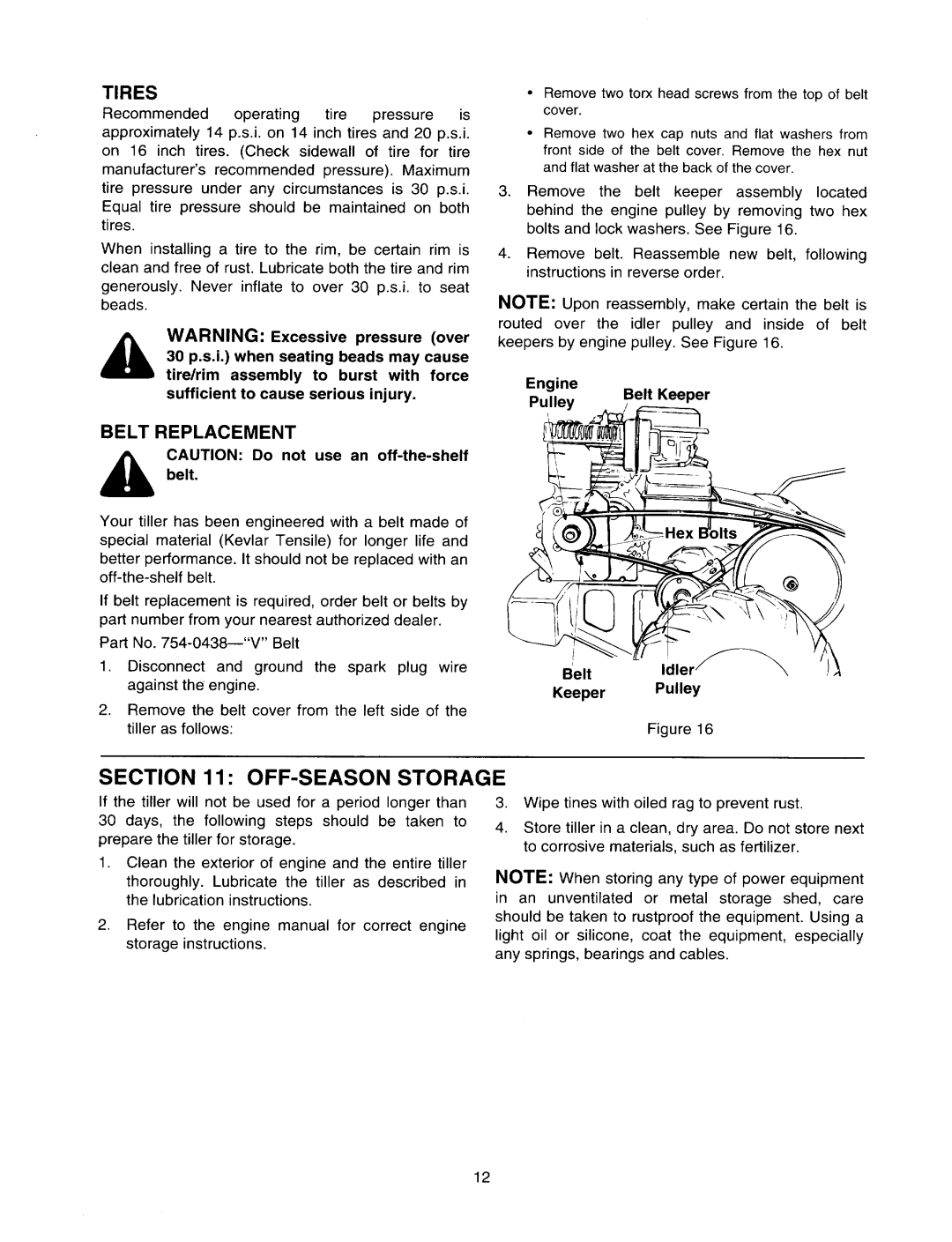 Yard Machines 410-422 manual 