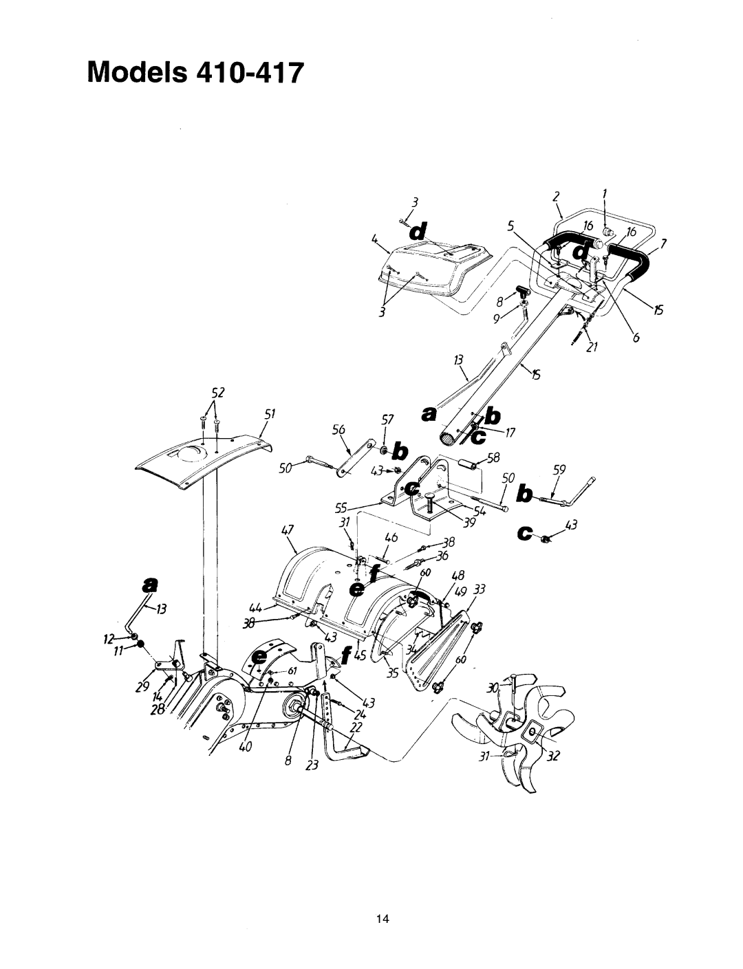 Yard Machines 410-422 manual 