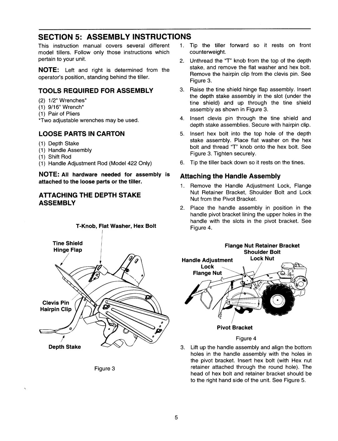 Yard Machines 410-422 manual 