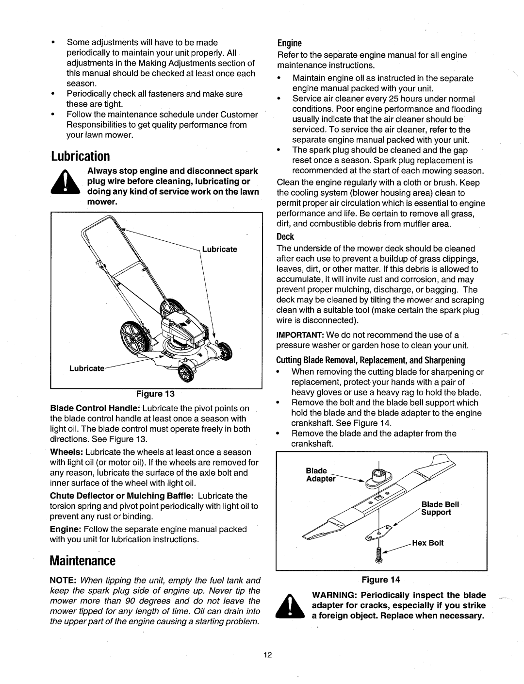 Yard Machines 500, 519 manual 