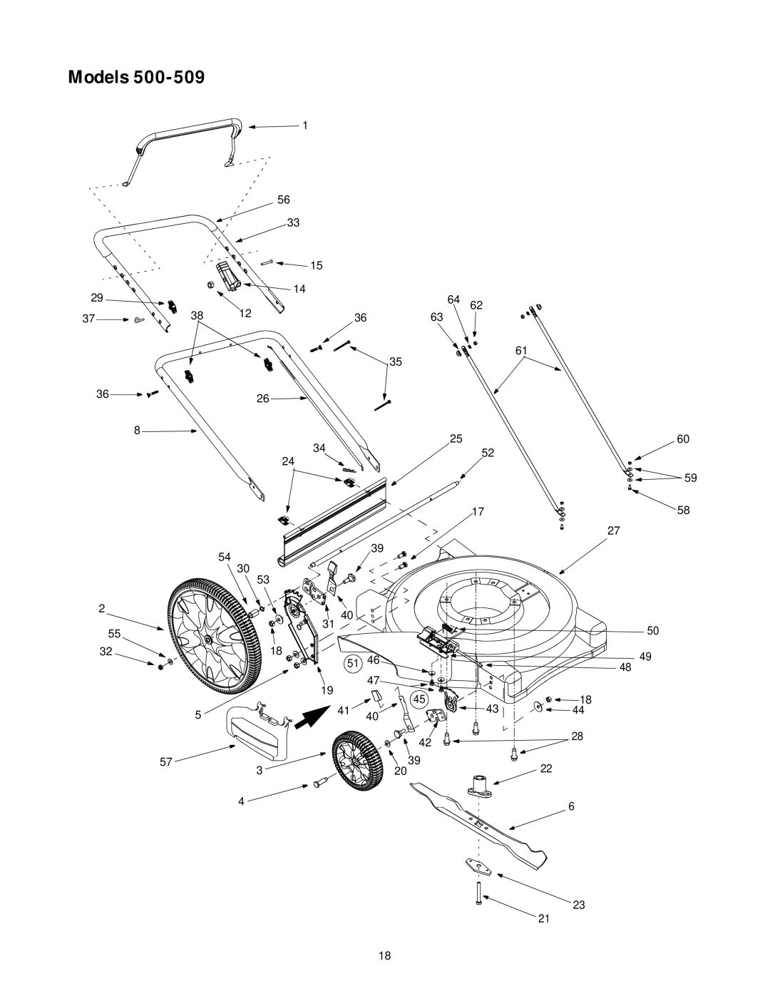 Yard Machines 509 manual Models 