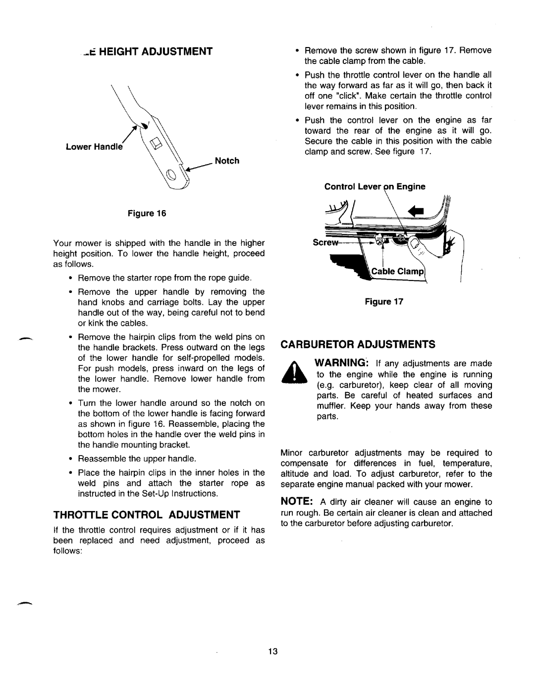 Yard Machines 310-329, 510-519 manual 